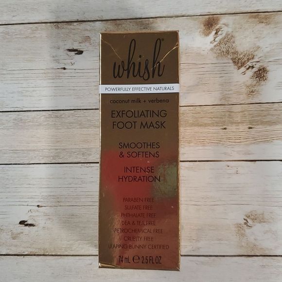 NEW Whish Exfoliating Foot Mask Coconut & Verbena - Picture 2 of 6
